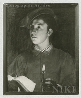 Boy with Candle and Book