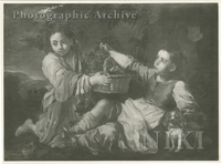 Two Children Plucking Grapes