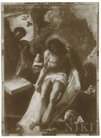 Dead Christ Supported by Two Angels, with a Saint or Donor
