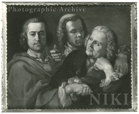 Portrait of Three Men Shaking Hands