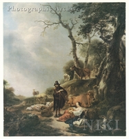 Shepherd and Shepherdess with Cattle in a Wooded Landscape