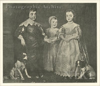 Portrait of the Three Eldest Children of Charles I with Two Dogs