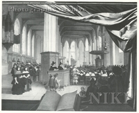 Interior of a Church with Protestant Service