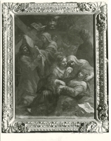 Christ Bearing the Cross with Mary Swooning and Veronica Whiping Christ's Face