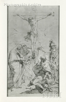 Crucifixion with the Virgin Mary, and Saints John, Roch, and Martin