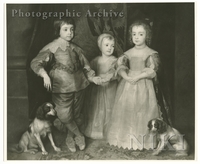 Portrait of the Three Eldest Children of Charles I with Two Dogs