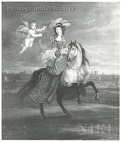 Equestrian Portrait of a Noblewoman Said to Be Duchess de Porgemust