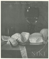 Still Life of Bread, a Peeled Lemon and a Glass of Wine