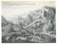 Mountainous Landscape with Mineworkings and an Iron Foundry by a River