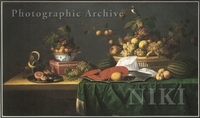 Still Life with a Lobster on a Pewter Plate, a Peeled Lemon in a Rummer, Fruit in a Basket, and a Porcelain Bowl of Peaches and Grapes on a Red Box, All on a Table Covered with a Green Cloth