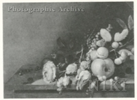 Still Life of Fruit and Flowers on a Ledge