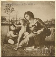 Seated Madonna with Child and the Infant Saint John the Baptist