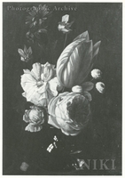 Flowers in a Glass Vase