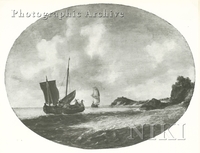 Coastal Scene with Sailing Boats