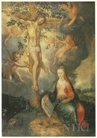 Crucified Christ with Angels and Virgin Mary