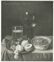 Still Life with a Bowl of Strawberries, Fruit on a Pewter Dish, a Glass of Beer and a Glass of Wine on a Draped Table