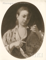Boy with Bird in a Cage
