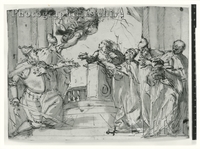 Allegorical Figure (Venice?), Among Four Doges and a Male Saint