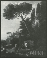 Wooded Italianate Landscape with Figures