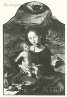 Madonna and Child with God the Father and the Holy Spitit above, in an Extensive Landscape