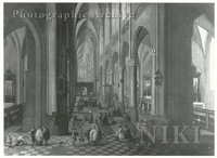 Interior of a Church with Funeral in Progress