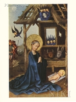 Adoration of the Christ Child by Mary and Angels