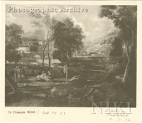 Landscape with People Playing Archery
