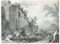 Cavalry Skirmish outside a Fortified Town