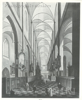 Church Interior, with Figures by a Pulpit