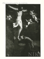 Christ on the Cross, Worshipped by Saint Francis