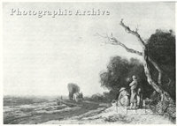 Dune Landscape with a Horse-drawn Hay-wagon on a Path