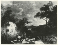 Wooded Dune Landscape with Shepherds on a Path