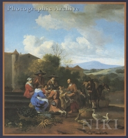 Southern Landscape with Peasants Selling Fruit and Vegetables