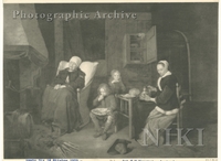 Kitchen Interior with an Old Woman and Her Family