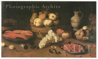 Apples and Pears on a Barrel, Crayfish and Wild Strawberries in Bowls and Plums and a Fig on a Pewter Plate, with Grapes and Other Fruit, a Jug and a Squirrel on a Table