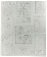 Nine Drawings : [Studies of Human Figures]