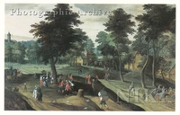 Wooded Landscape with Village Feast