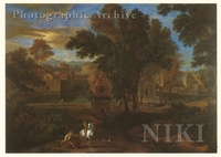 Classical Landscape with a Horseman on a Path, a Town beyond