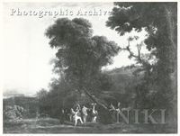 Extensive Wooded Landscape with Figures by a Stream