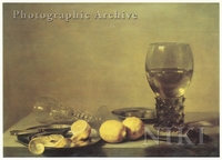 Still Life of Peeled Lemons, Olives, a Rummer and a Glass of Wine