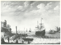 Mediterranean Anchorage with a Spanish Man-of-war Putting to Sea as a Dutch Fleet Approaches