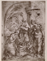 Adoration of the Christ Child with Saints Paul, the Infant John the Baptist and ?Mary Magdalene