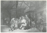 Interior of an Inn with Peasants Seated around a Table
