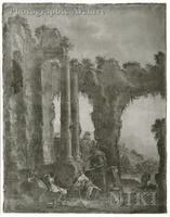 Landscape with Ancient Ruins and Figures