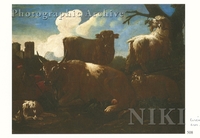 Pastoral Landscape with Shepherd and Flock Resting