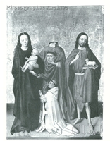 Madonna and Child with Saint John the Baptist, Saint Denis and another Saint