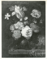Flowers in a Glass Vase