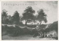 Wooded Landscape with a Cottage, a Well, and Figures in the Foreground