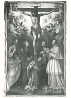 Crucifixion with the Virgin Mary, Saints Joseph, May Magdalene, John the Evangelist and Carlo Borromeo