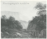 Rocky Landscape with a Foot-Bridge